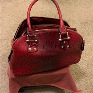 Red hand bag